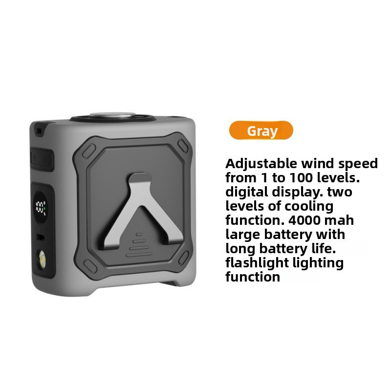 Adjustable Neck Waist Fan with Digital Display and Cooling Function