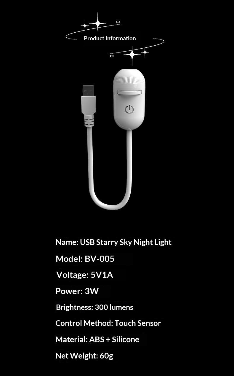 Projection Night Light USB Ambiance Starry Sky Lamp