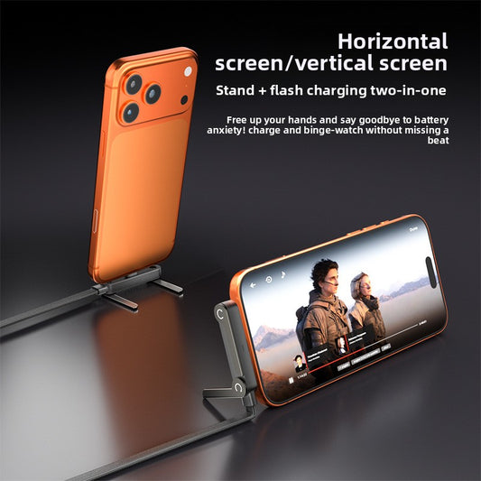 240W Fast Charging Data Cable with Phone Holder for Mobile Gaming