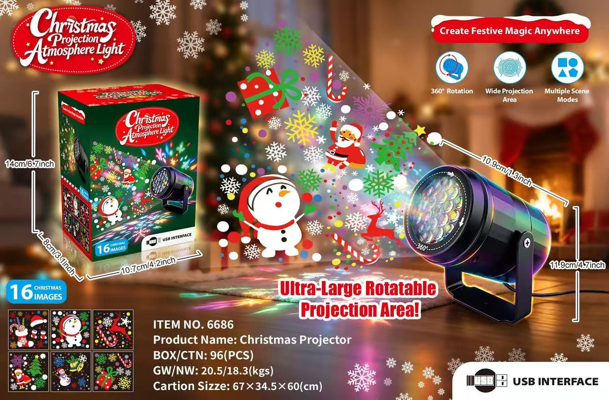 Halloween Christmas Projection Lamp
