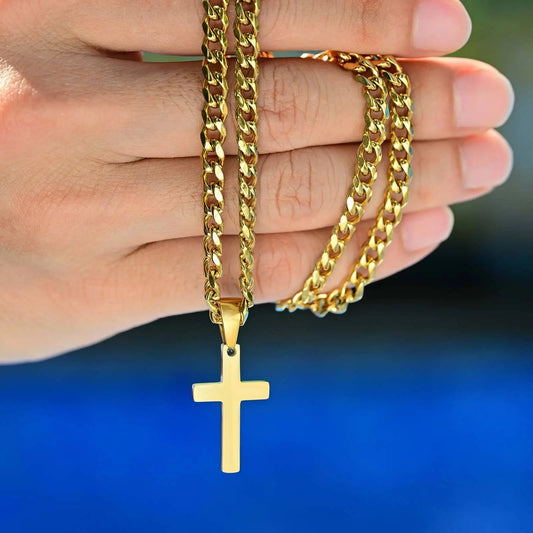 European And American Stainless Steel Cross Necklace