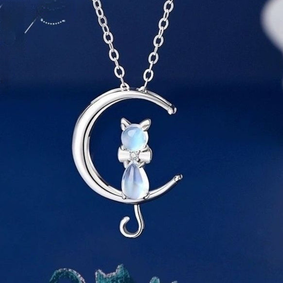 Jewelry Fashion Necklace Set Women Design Minimalist Pet Charm Cute Moon Cat Choker Pendant Necklacehot Sale Products