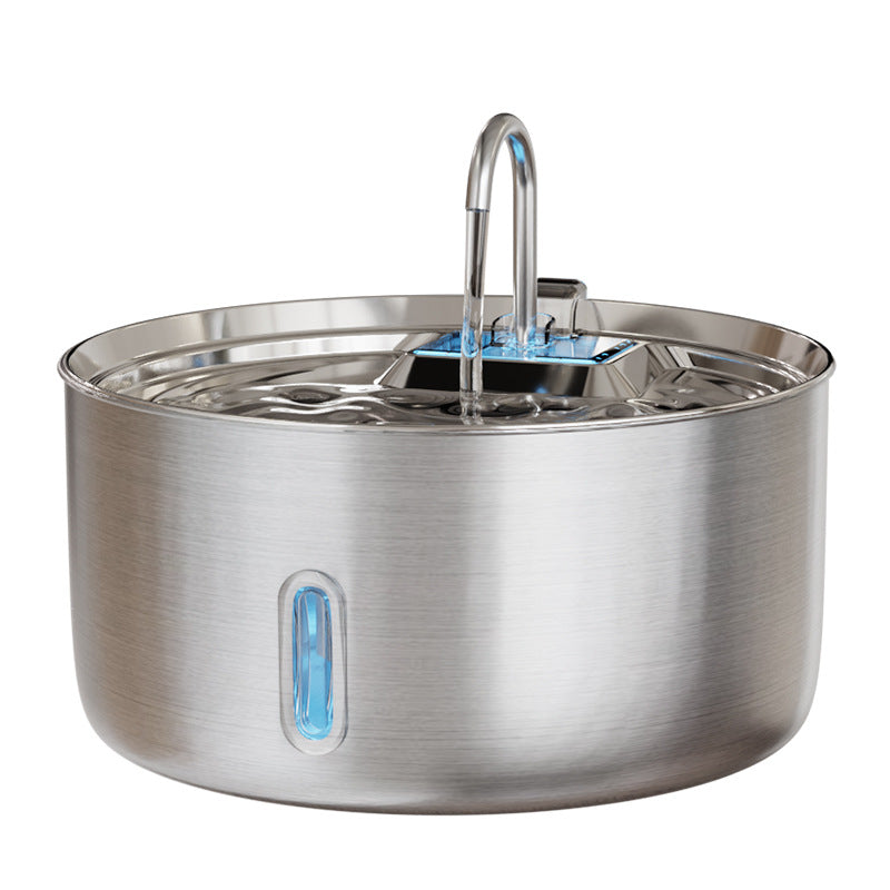 Stainless Steel Pet Water Dispenser with LED Light