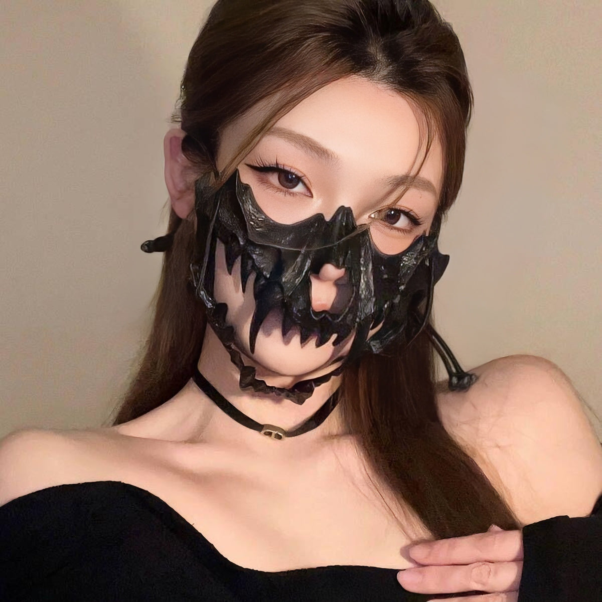 Halloween Second Dimension Half Face Mask