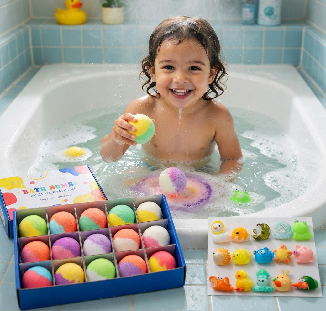 Glow-in-the-Dark Doll Bath Bomb Set For Kids