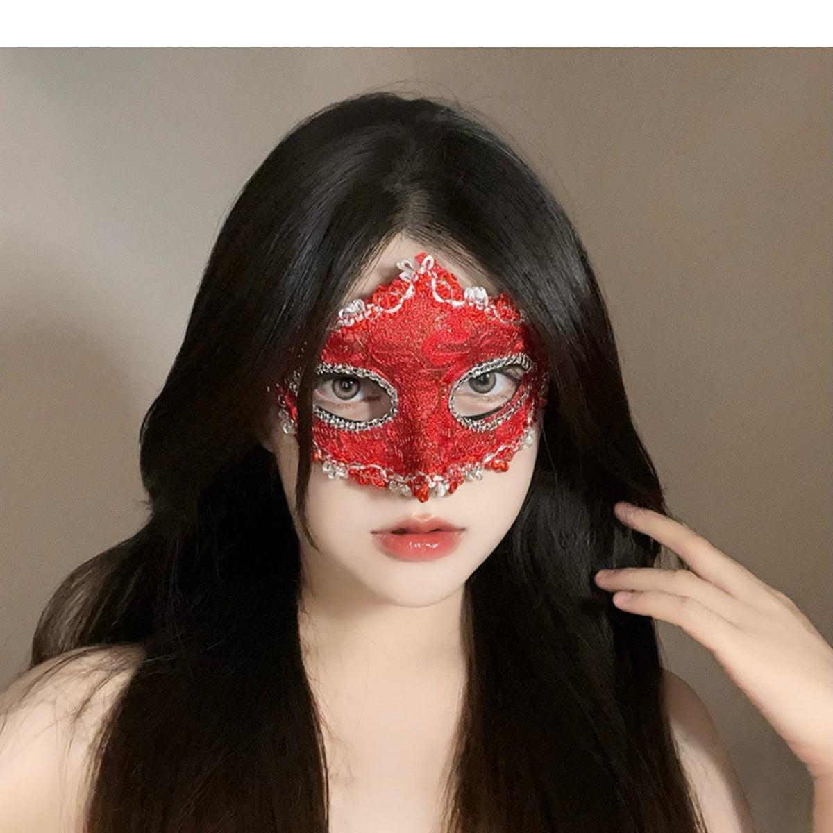 Halloween Second Dimension Half Face Mask
