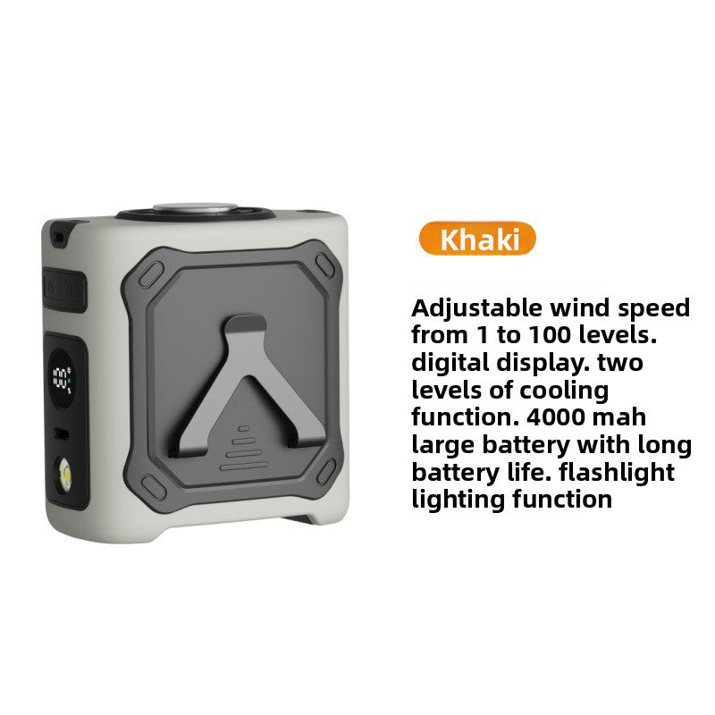 Adjustable Neck Waist Fan with Digital Display and Cooling Function
