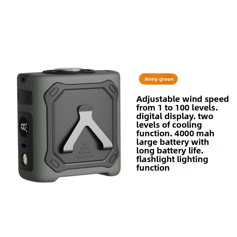 Adjustable Neck Waist Fan with Digital Display and Cooling Function