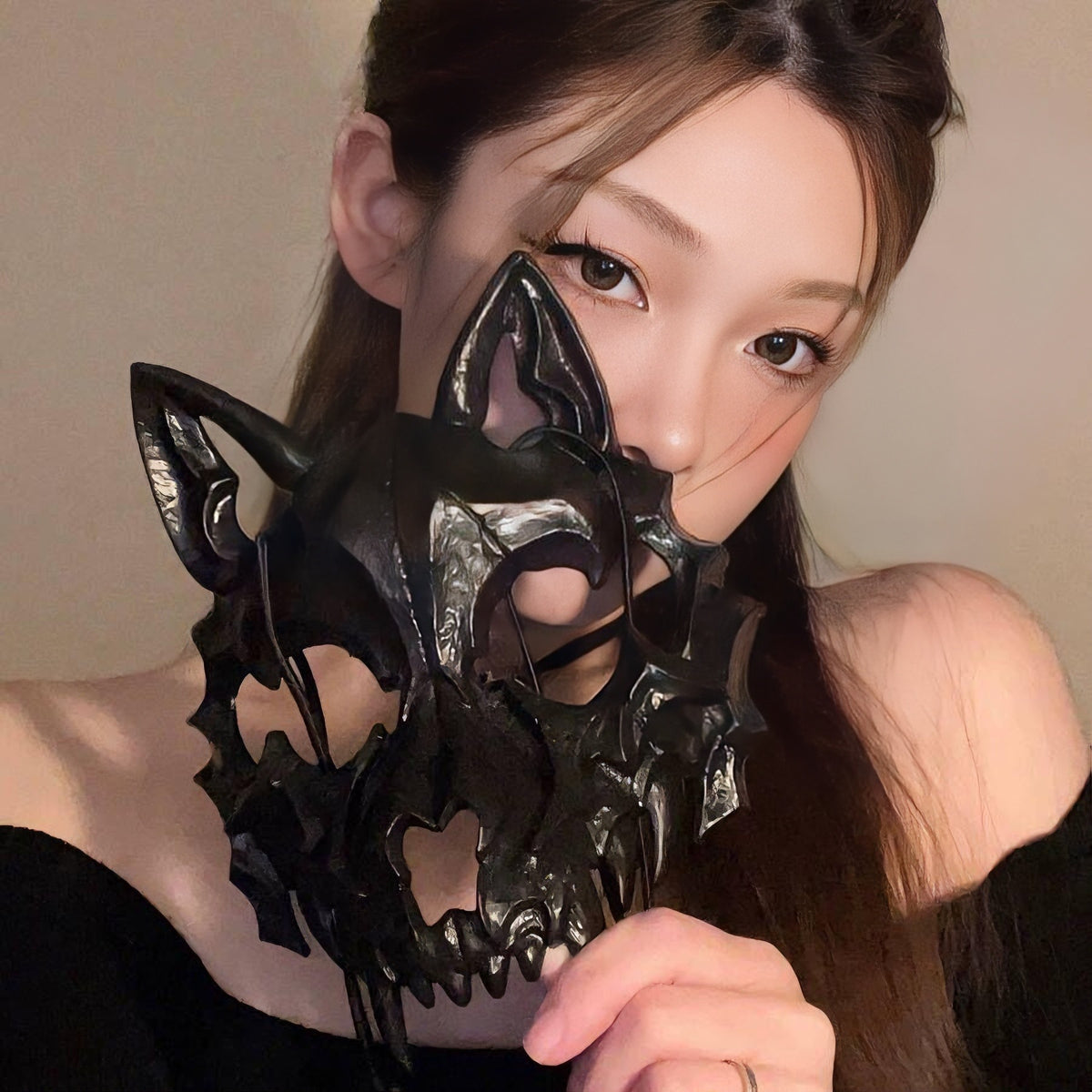 Halloween Second Dimension Half Face Mask
